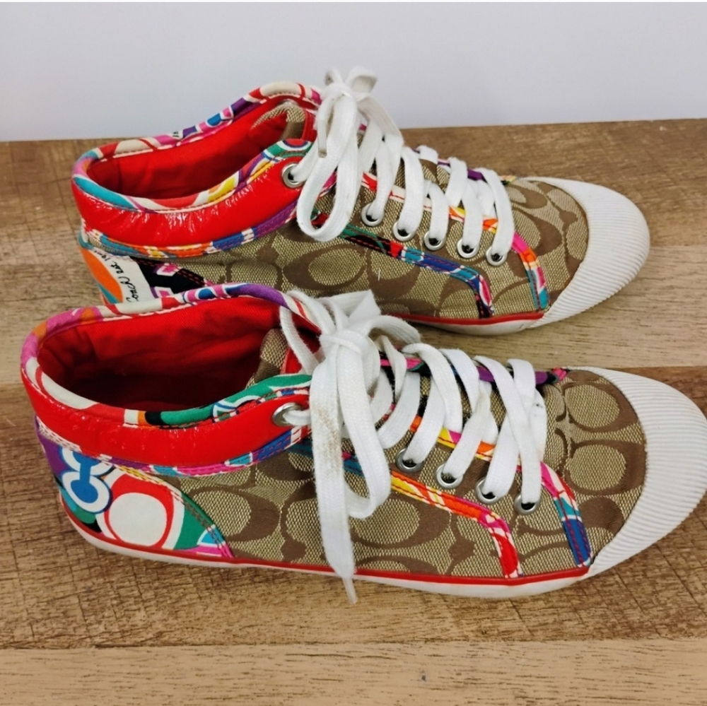 Coach Multicolor Canvas Sneakers - Picture 3 of 14